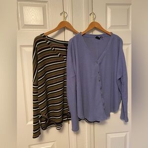 Urban Outfitters Multicolor Striped Knit & Purpleish Blue Size Medium